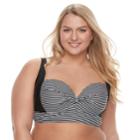 Plus Size Mix And Match Twisted Longline Bikini Top, Teens, Size: 0x, Oxford