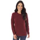 Women's Apt. 9&reg; Boucle Dot Crewneck Sweater, Size: Medium, Dark Red