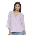 Women's Jennifer Lopez Chiffon Faux-wrap Top, Size: Small, Brt Purple