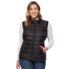 Plus Size Heat Keep Packable Puffer Vest, Women's, Size: 2xl, Black