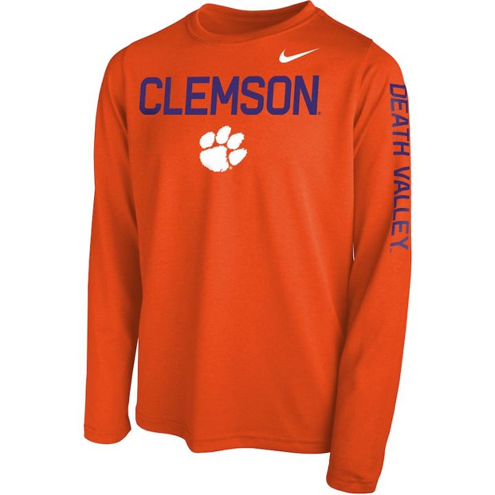 Boys 8-20 Nike Clemson Tigers Legend Core Tee, Size: L 14-16, Orange