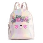 T-shirt & Jeans Floral Crown Cat Backpack, Women's, Light Pink
