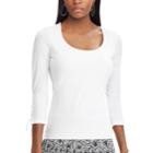 Women's Chaps Lace-up Sleeve Top, Size: Xl, White