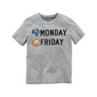 Boys 4-8 Carter's Monday Friday Graphic Tee, Size: 6, Light Grey