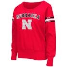 Women's Campus Heritage Nebraska Cornhuskers Wiggin' Fleece Sweatshirt, Size: Medium, Dark Red