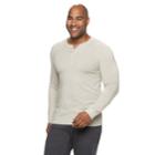 Big & Tall Men's Sonoma Goods For Life&trade; Supersoft Modern-fit Henley, Size: 3xl Tall, Med Beige