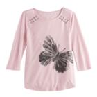 Girls 7-16 Mudd&reg; 3/4-sleeve Lace Shoulder Raglan Tunic, Size: 7-8, Light Pink