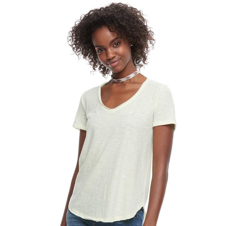 Juniors' So&reg; Perfect Tee, Teens, Size: Small, Med Yellow