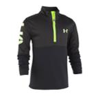 Boys 4-7 Under Armour 1/4 Zip Razor Mock Layer Pullover Top, Size: 7, Black