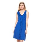 Women's Apt. 9&reg; Ruffle Tank Dress, Size: Large, Blue