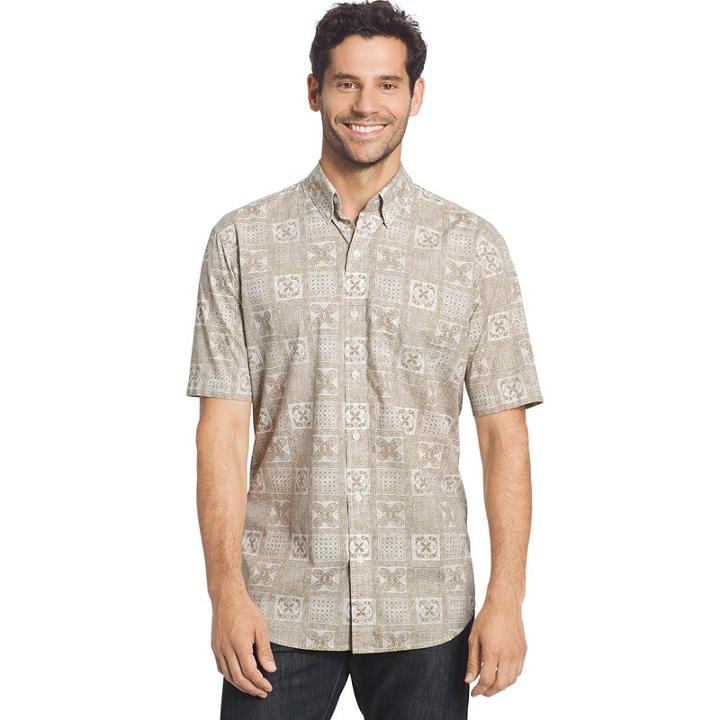 Big & Tall Arrow Coastal Cove Classic-fit Plaid Button-down Shirt, Men's, Size: L Tall, Dark Brown