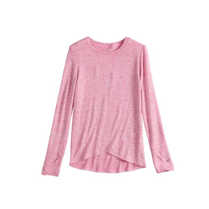 Girls 4-16 Cuddl Duds Soft Tulip Hem Top, Size: 10-12, Red Overfl