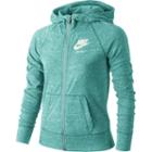 Girls 7-16 Nike Just Do It Marled Nep Raglan Zip-up Hoodie, Size: Medium, Green Oth