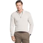 Men's Van Heusen Regular-fit Cable-knit Quarter-zip Sweater, Size: Medium, Lt Brown