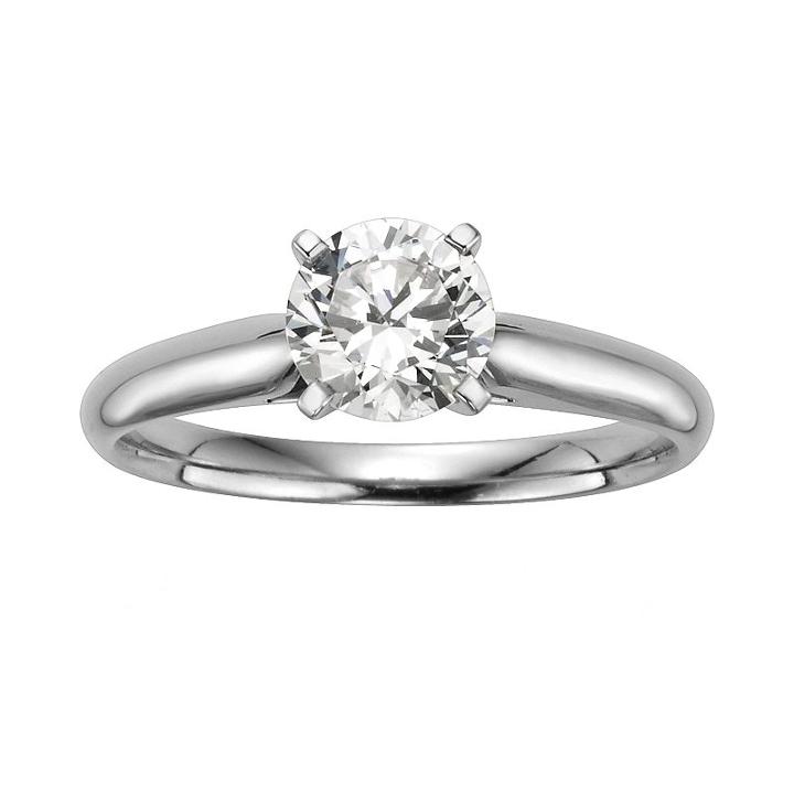 Round-cut Igl Certified Diamond Solitaire Engagement Ring In 14k White Gold (1 Ct. T.w.), Women's, Size: 7