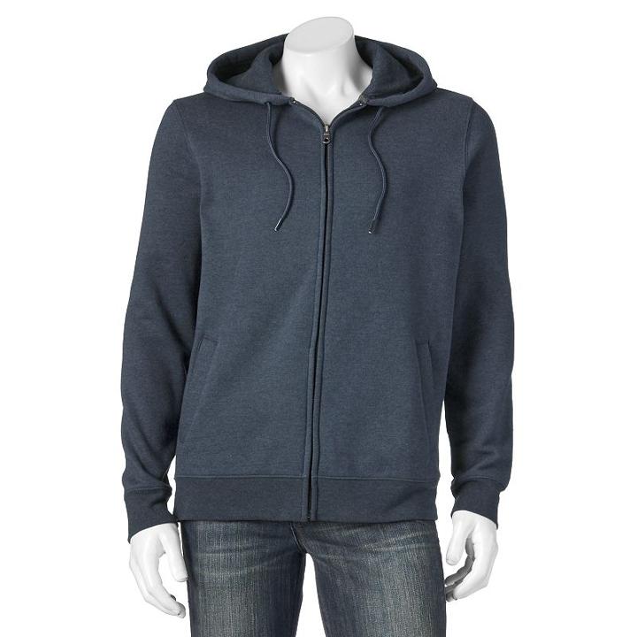 Men's Croft & Barrow&reg; Classic-fit Fleece Hoodie, Size: Small, Dark Blue