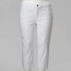 Women's Plus Size Simply Vera Vera Wang Cuffed Capri Jeans, Size: 24 W, White