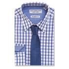 Men's Nick Graham Everywhere Modern-fit Dress Shirt And Tie Boxed Set, Size: Xl-34/35, Blue