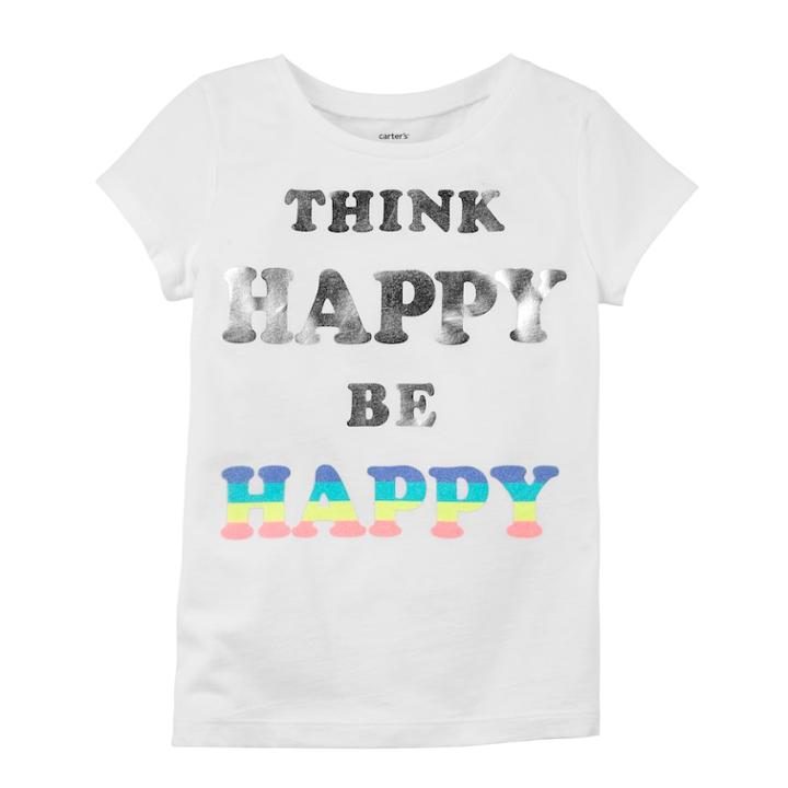 Girls 4-8 Carter's Printed Graphic Tee, Size: 6-6x, White