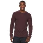 Men's Sonoma Goods For Life&trade; Slim-fit Soft-touch Stretch Thermal Crewneck Tee, Size: Xl, Brown