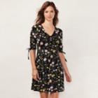 Women's Lc Lauren Conrad Print Fit & Flare Dress, Size: Small, Oxford