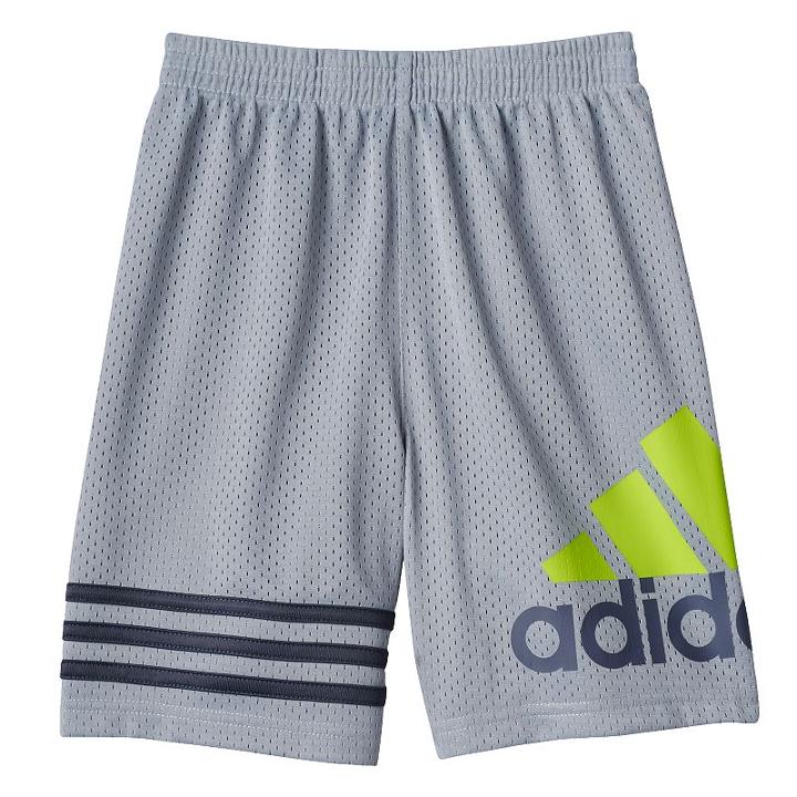 Boys 4-7x Adidas Striped Mesh Shorts, Boy's, Size: 4, Silver