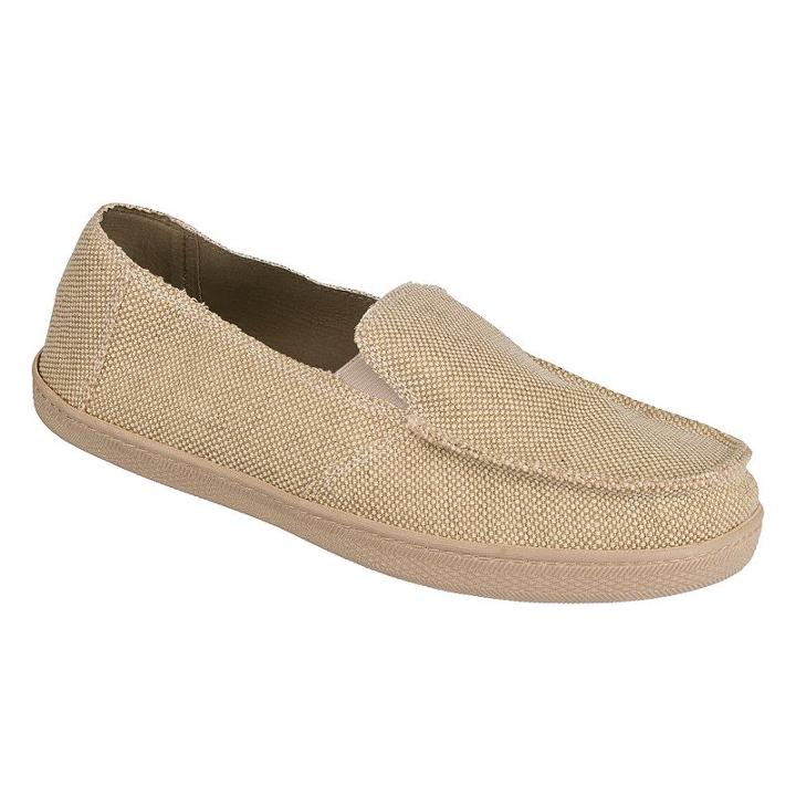 Men's Wembley Canvas Slip-on Casual Shoes, Size: Large, Dark Beige