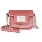So&reg; Velvet Simulated Pearl Chain Mini Crossbody Bag, Women's, Light Pink