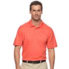 Men's Haggar&reg; Cool 18&reg; Regular-fit Windowpane Performance Polo, Size: Medium, Gold