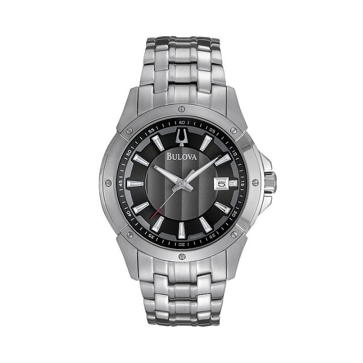 Bulova Men's Stainless Steel Watch - 96b169, Grey, Durable