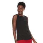 Women's Croft & Barrow&reg; Essential Tank, Size: Large, Black