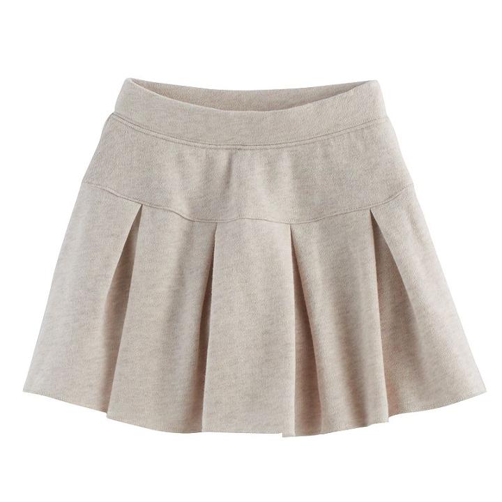 Girls 4-10 Jumping Beans&reg; Pleated Fleece Skirt, Size: 4, Lt Beige