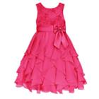 Girls 7-16 American Princess Corkscrew Ruffle Dress, Girl's, Size: 7, Red
