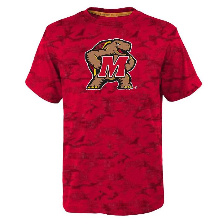 Boys 8-20 Maryland Terrapins Vector Dri-tek Tee, Size: L 14-16, Red