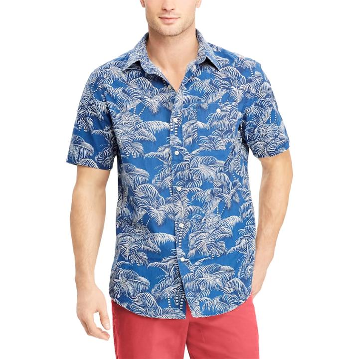 Men's Chaps Classic-fit Casual Button-down Shirt, Size: Xxl, Blue