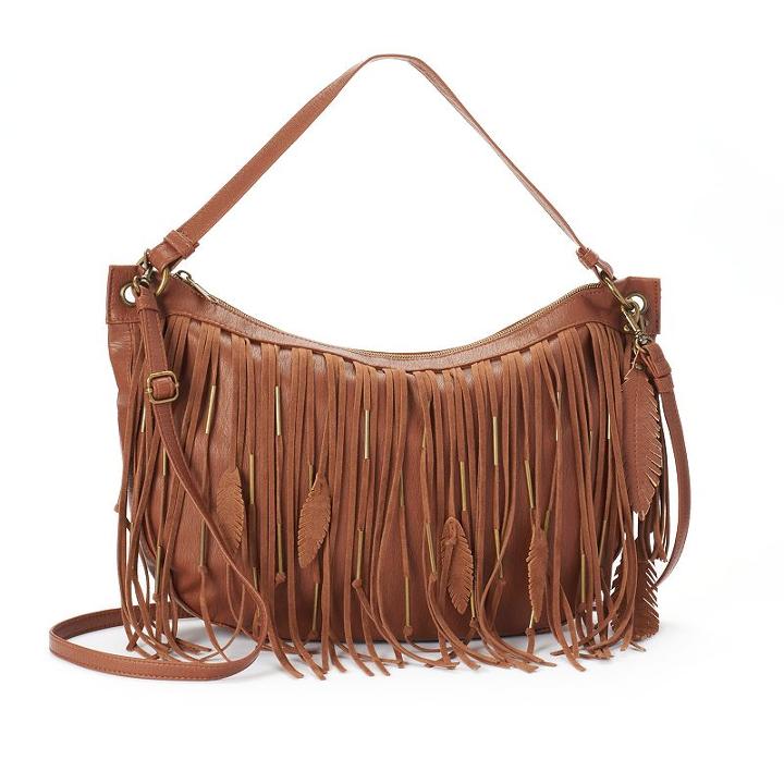 Mudd&reg; Farrah Fringe Hobo, Women's, Red/coppr (rust/coppr)