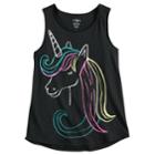 Girls 7-16 & Plus Size So&reg; Graphic Tank, Size: 14, Black