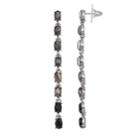 Simply Vera Vera Wang Oval Link Nickel Free Linear Earrings, Women's, Black