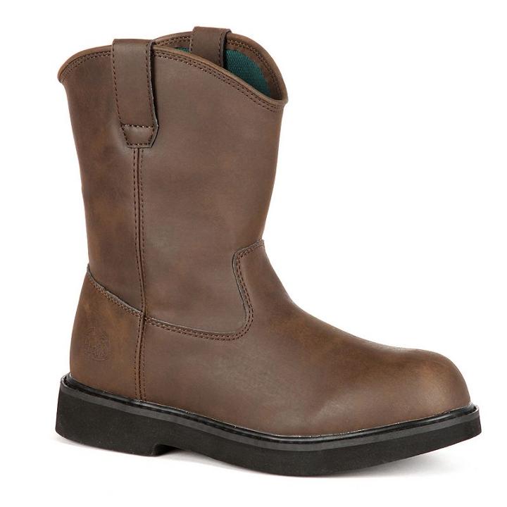Georgia Boot Boys' Pull-on Boots, Boy's, Size: 6, Brown