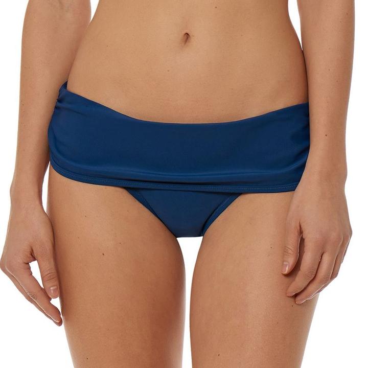 Women's Pink Envelope Solid Bikini Bottoms, Size: Medium, Blue (navy)