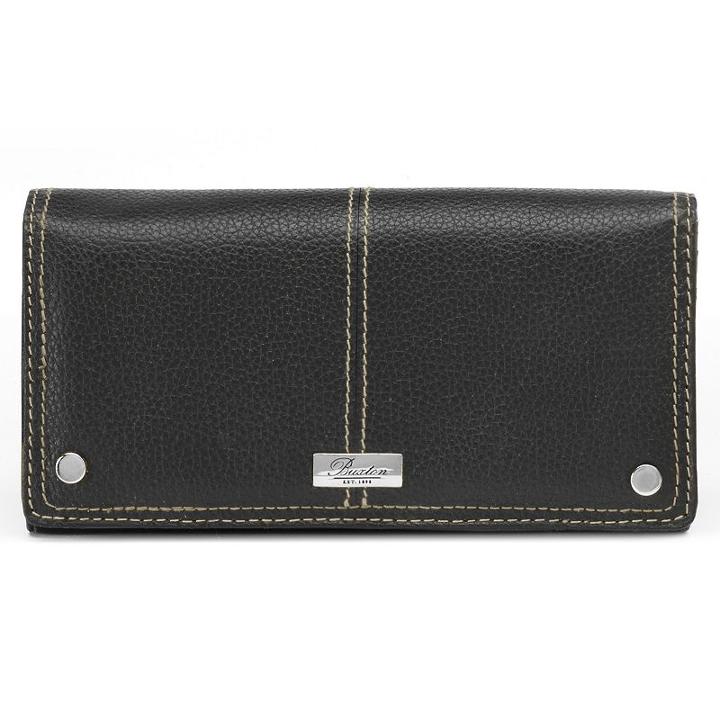 Buxton Westcott Expandable Leather Clutch, Women's, Black