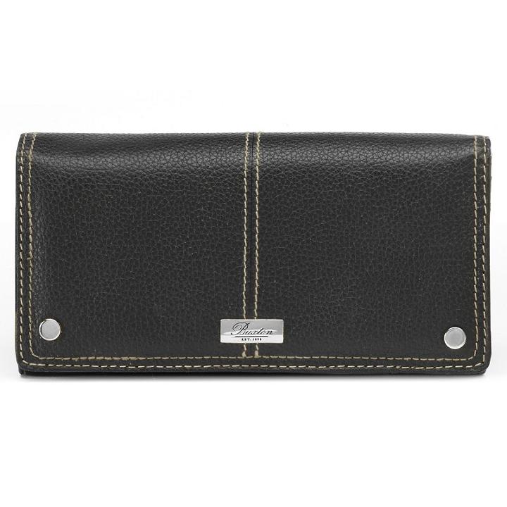 Buxton Westcott Expandable Leather Clutch, Women's, Black