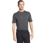 Men's Van Heusen Classic-fit Two-tone Slubbed Crewneck Tee, Size: Small, Black