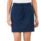 Women's Haggar Drawstring Skirt, Size: Xxl, Med Blue