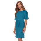 Women's Apt. 9&reg; Solid Ribbed Dress, Size: Xl, Turquoise/blue (turq/aqua)