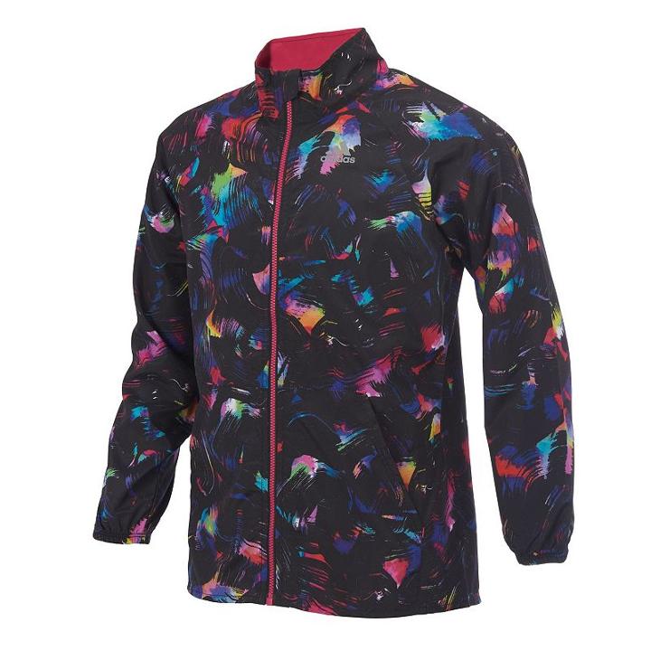 Girls 7-16 Adidas All I Do Is Win Lightweight Printed Jacket, Size: Xl, Black Print