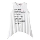 Girls 7-16 Pop Up X Kind Campaign You Are. List Sharkbite Hem Tank Top, Girl's, Size: Medium, White