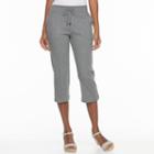 Women's Croft & Barrow&reg; Pull-on Knit Capris, Size: Medium, Dark Grey