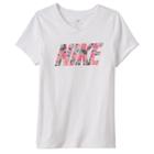 Girls 7-16 Nike Palm Graphic Active Tee, Girl's, Size: Large, White