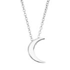 Sterling Silver Moon Pendant Necklace, Women's, Grey